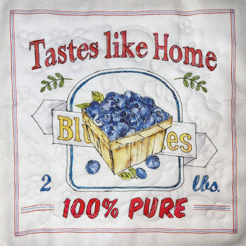 Summer Farm Stand Potholders: Blueberry Pie - Red Mitten