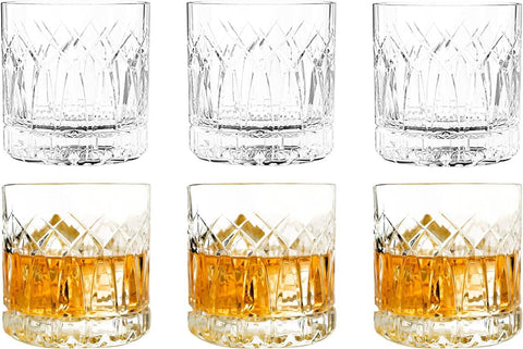 Premium Double Rocks Whiskey Glasses, 12oz (1 piece): Checkered - Lemonsoda