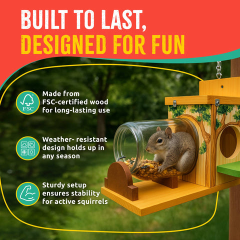 Squirrel Feeder Woodworking Kit - SparkJump
