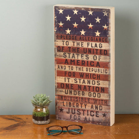 Pledge To The Flag, 18" Box Sign - Primitives by Kathy