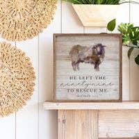 He Left The Ninety Nine To Rescue Me, 12"x12", Wall Art - Kendrick Home