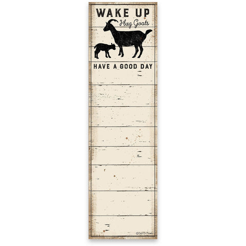 Wake Up Hug Goats List Pad - Primitives by Kathy