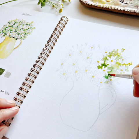 Flowers Watercolor Workbook - Emily Lex Studio