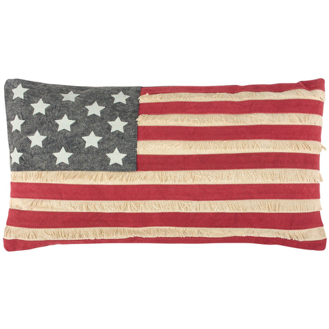 American Flag Pillow, 10"x19" - Primitives by Kathy
