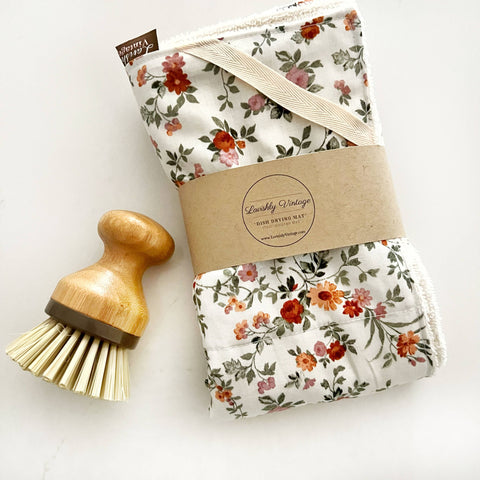 Emily Florals Drying Mat - Lavishly Vintage