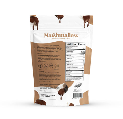 Chocolate Dipped Grass-fed Marshmallows, 4 oz - Hearthy Foods