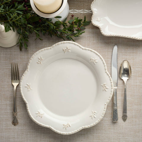 Heritage Beads Dinner Plate, 11" – Classic Stoneware Texture