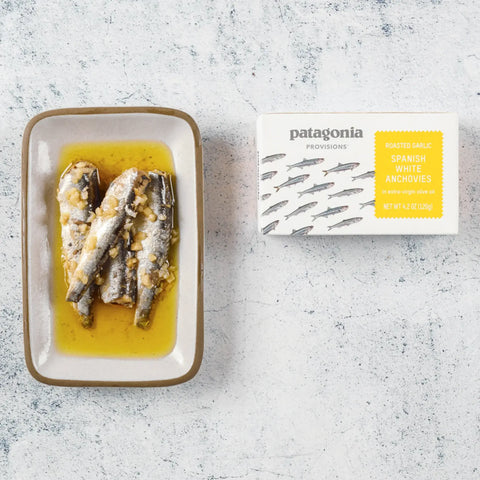 Roasted Garlic Spanish White Anchovies - Tinned Fish - Patagonia Provisions