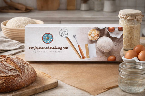 Sourdough Baking Set: Dough Whisk, Bread Lame, & Scraper - My Rustic Roots