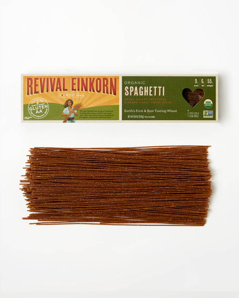Organic Einkorn Spaghetti, 8.8 oz - Revival Einkorn