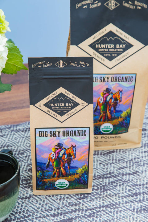Big Sky Organic Coffee, 12 oz Whole Bean - Hunter Bay Coffee Roasters