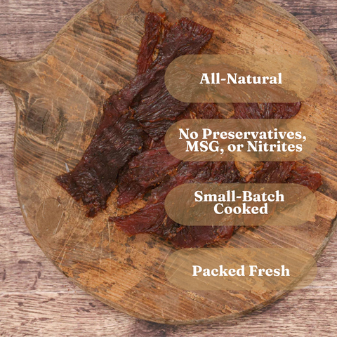 Honey Turkey Jerky- All-Natural, Mild, 4oz - Mahogany Smoked Meats