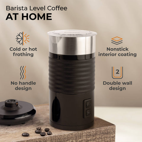Pour-in Base Milk Frother w/ Silicone Base - Kaffe
