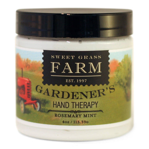 Gardener's Natural Hand Therapy Cream, Rosemary Mint - Sweet Grass Farm