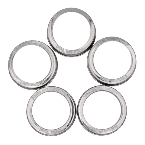 5-Pack Regular Mouth Bands/Rings for Mason Jars, Rust Proof Stainless Steel - Mason Jar Lifestyle