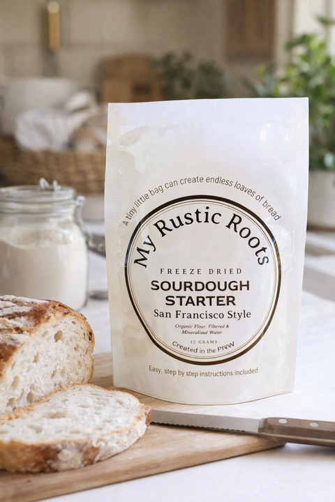 Sourdough Starter, Organic, Non-GMO, Freeze Dried, 12 grams - My Rustic Roots