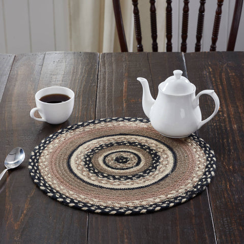 Sawyer Mill Charcoal Creme Jute Trivet, 15 in - VHC Brands