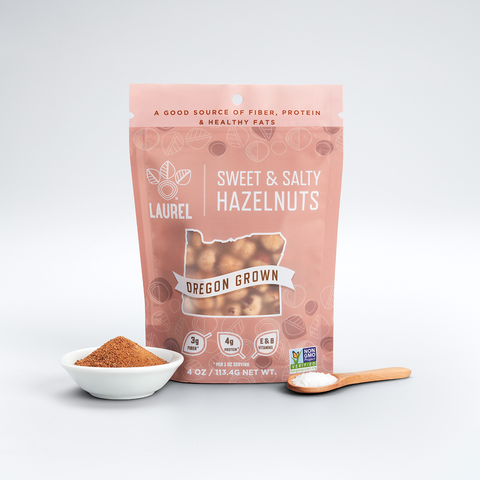 Hazelnut Kernels, Sweet & Salty, 4 oz - Laurel Foods