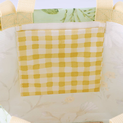Green Daisy Market Tote, 15.5"x15.3"x6" - Primitives by Kathy
