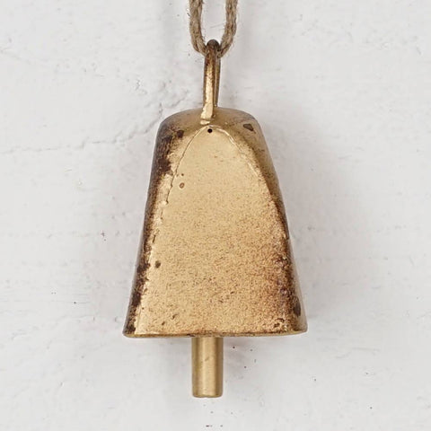 Vintage Gold Cow Bell with Loop - Holiday Depot Inc.