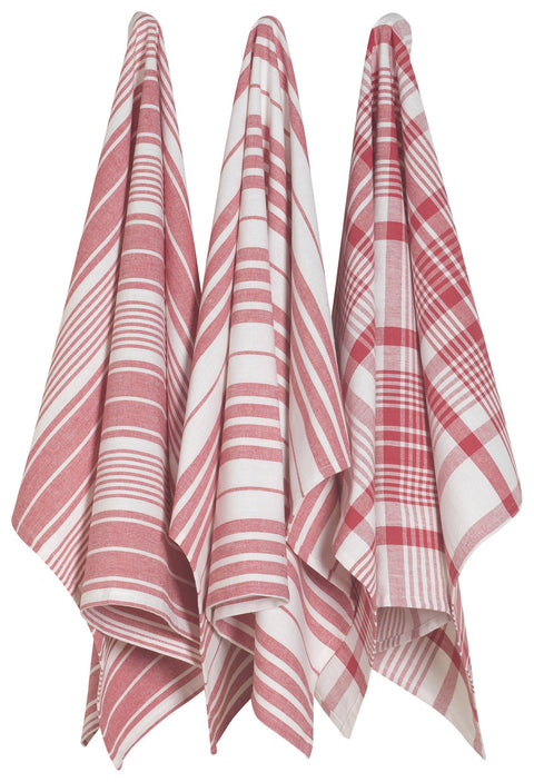 Red Jumbo Cotton Dishtowels, Set of 3, 24"x36" - Now Designs by Danica