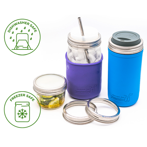 5-Pack Regular Mouth Bands/Rings for Mason Jars, Rust Proof Stainless Steel - Mason Jar Lifestyle