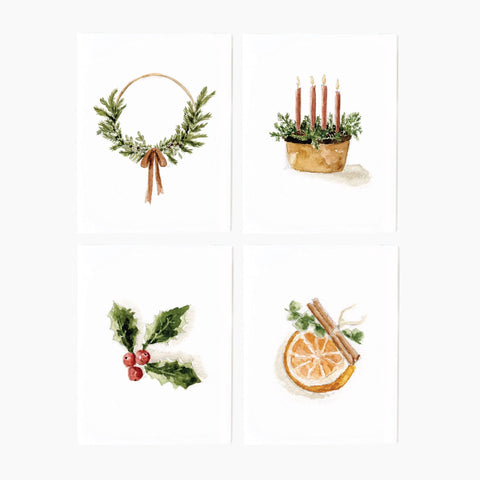Yuletide Notecards, Set of 8 - Emily Lex Studio