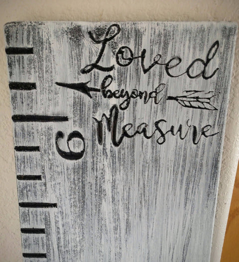 Growth Chart Boards 6' - Numbers only - Knotty Pine Woodworks