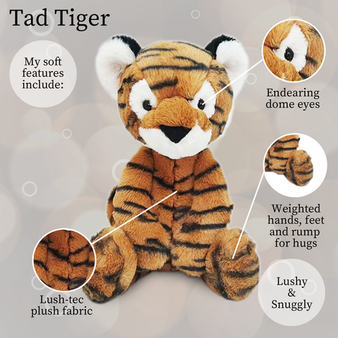 Tad Tiger Lushee Plush, 16" - Beverly Hills Teddy Bear Company
