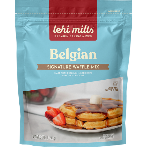 Belgian Waffle Mix: 2lb Pouch - Lehi Mills