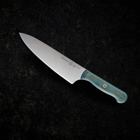 Custom Chef’s Knife, 8", Blue Wood Handle - Messermeister