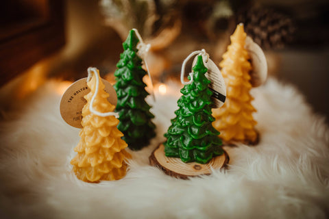 Beeswax Candle Fir Trees - The Holton Homestead