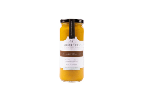 Carrot Ginger Dill Soup -16 Oz Vegan & GF - 18 Chestnuts Soups
