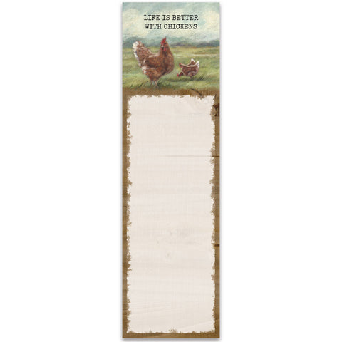 Life is Better With Chickens List Pad - Primitives by Kathy