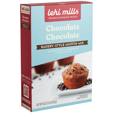 Lehi Mills - Chocolate Chocolate Muffin Mix: 18oz Box