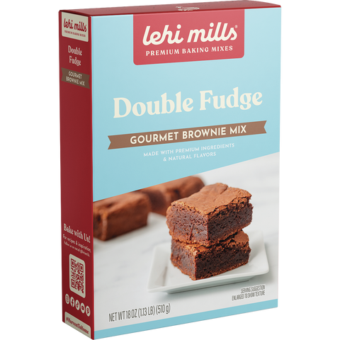 Double Fudge Brownie Mix, 18oz Box - Lehi Mills