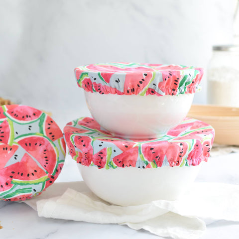 Reusable Dish Cover, Food Wraps, 6 in, Watermelons - Wild Clementine Co.