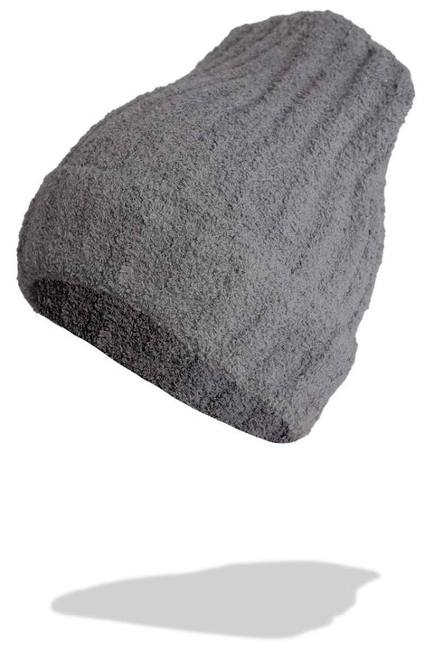 Camel Winter Solid Color Ribbed Cuff Beanie Hat: One Size - Fashion City