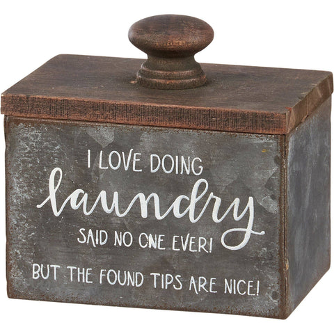 Dryer Sheets Laundry Tips Bin, Set of 2 - Primitives by Kathy