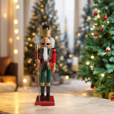 Traditional Wooden Nutcracker for Christmas Decorations, 15 in - SINT
