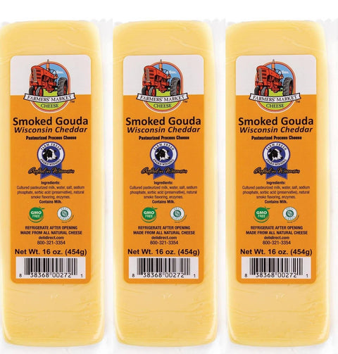 Smoked Gouda 16 oz Wisconsin Cheese, Shelf Stable - Merchandise Unlimited