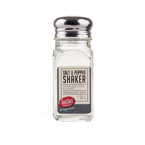 Square Salt or Pepper Shaker, 2 oz Single Shaker - TableCraft