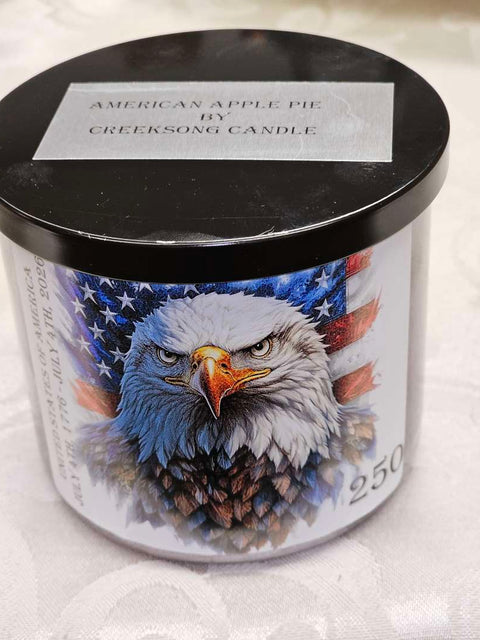 Limited Edition "250", American Apple Pie Soy Candle, 17 oz - CreekSong Candles
