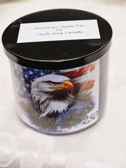 Limited Edition "250", American Apple Pie Soy Candle, 17 oz - CreekSong Candles