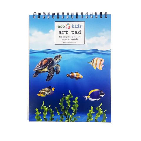 Themed Art Pads, 8.5x11 in, 50 Pages, Spiral Bound - elseware unplug / eco-kids