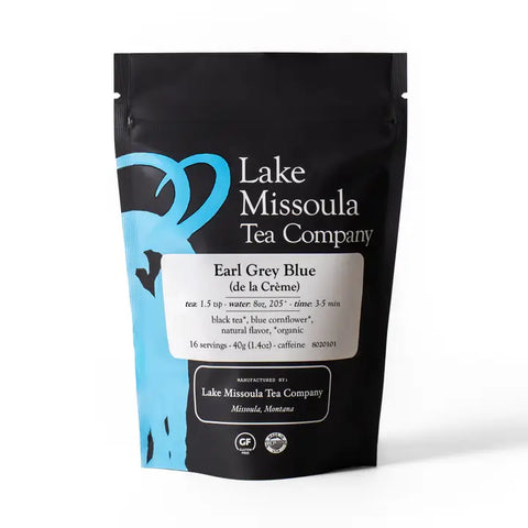 Earl Grey Blue, Organic Loose Tea, 16 servings - Lake Missoula Tea Company