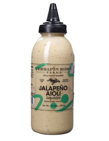 Jalapeno Aioli Squeeze, 12.75 Oz - Terrapin Ridge Farms