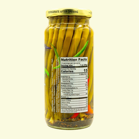 Pickled Green Beans, Spicy Dill, 16 fl oz - Ayurveg