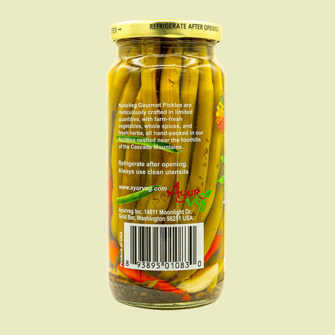 Pickled Green Beans, Spicy Dill, 16 fl oz - Ayurveg