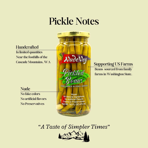 Pickled Green Beans, Spicy Dill, 16 fl oz - Ayurveg